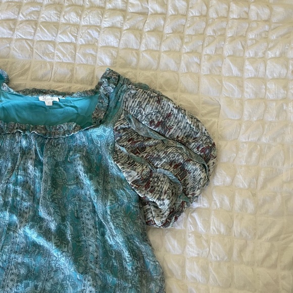 Anthro Let me be boho peaseant paisley blouse - Picture 6 of 11